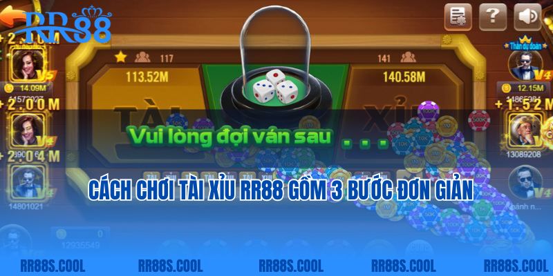 Cách chơi tài xỉu RR88 gồm 3 bước đơn giản